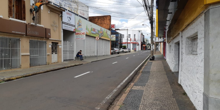 Centro de Franca com lojas fechadas.  Foto: Renato Viana Albarral/F3 Notícias Whatsapp