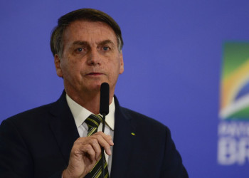 O presidente da República, Jair Bolsonaro, durante a solenidade. Foto: Marcello Casal Jr/Agência Brasil