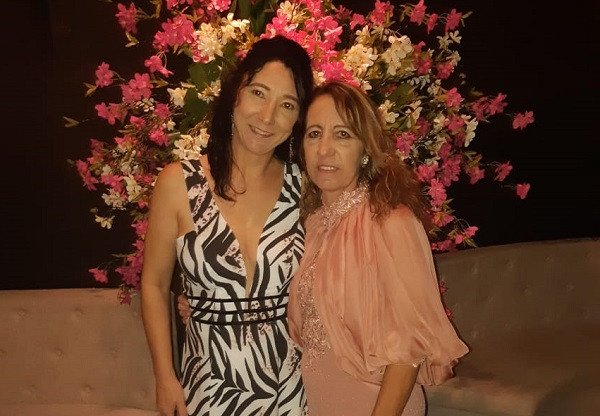 Eneida das Graças Marqueti com a irmã, Celeide Arantes. Foto: Whatsapp/F3 Notícias