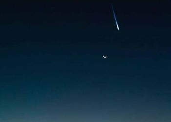 Meteoro registrado no céu, em Goiânia, em 22 de julho de 2020Foto: Bramon/Divulgação