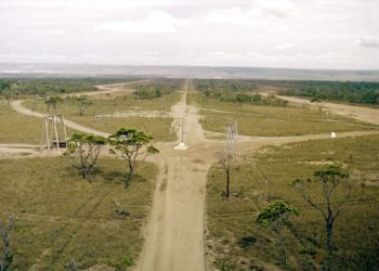 Praça do Cruzeiro, onde ia ser Brasília ainda, em fevereiro de 1955. Foto: Arquivo Público-DF/Divulgação