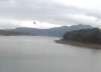 Helicóptero cai em Capitólio com quatro pessoas a bordo