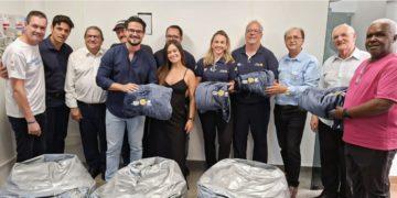Hemodiálise da Santa Casa de Franca recebe doação de cobertores do Rotary Club de Franca-Imperador.