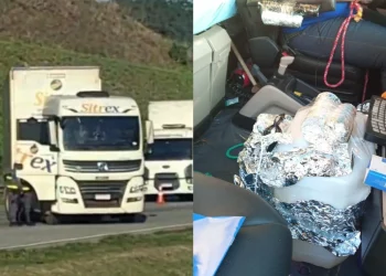 Carreta com motorista amarrado e suspeita de bomba causa interdição no Rodoanel por mais de cinco horas.