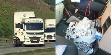 Carreta com motorista amarrado e suspeita de bomba causa interdição no Rodoanel por mais de cinco horas.