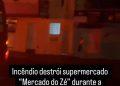 Incêndio destrói “Mercado do Zé” durante a madrugada no bairro Santa Cruz em Franca.